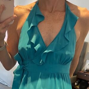 TIBI Wrap Halter Dress